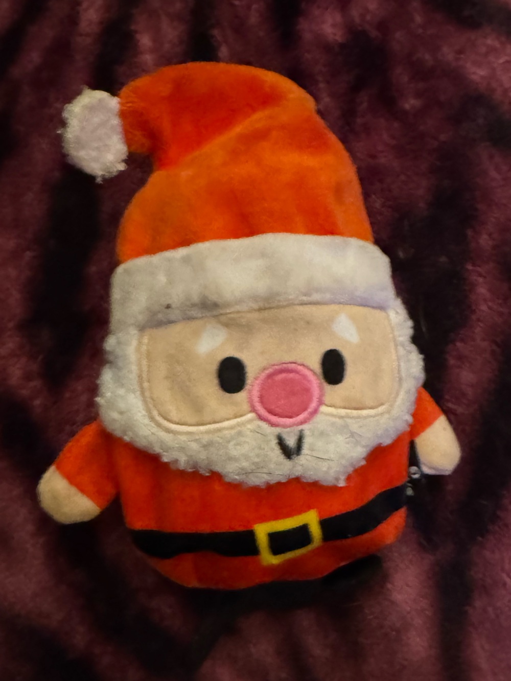 Bark Box L Dog Toy Super Chewer rip & reveal solid rubber toy plush outer SANTA!